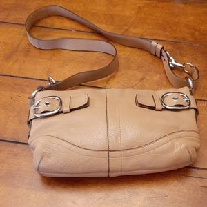 LEATHER COACH BUCKLE BAG